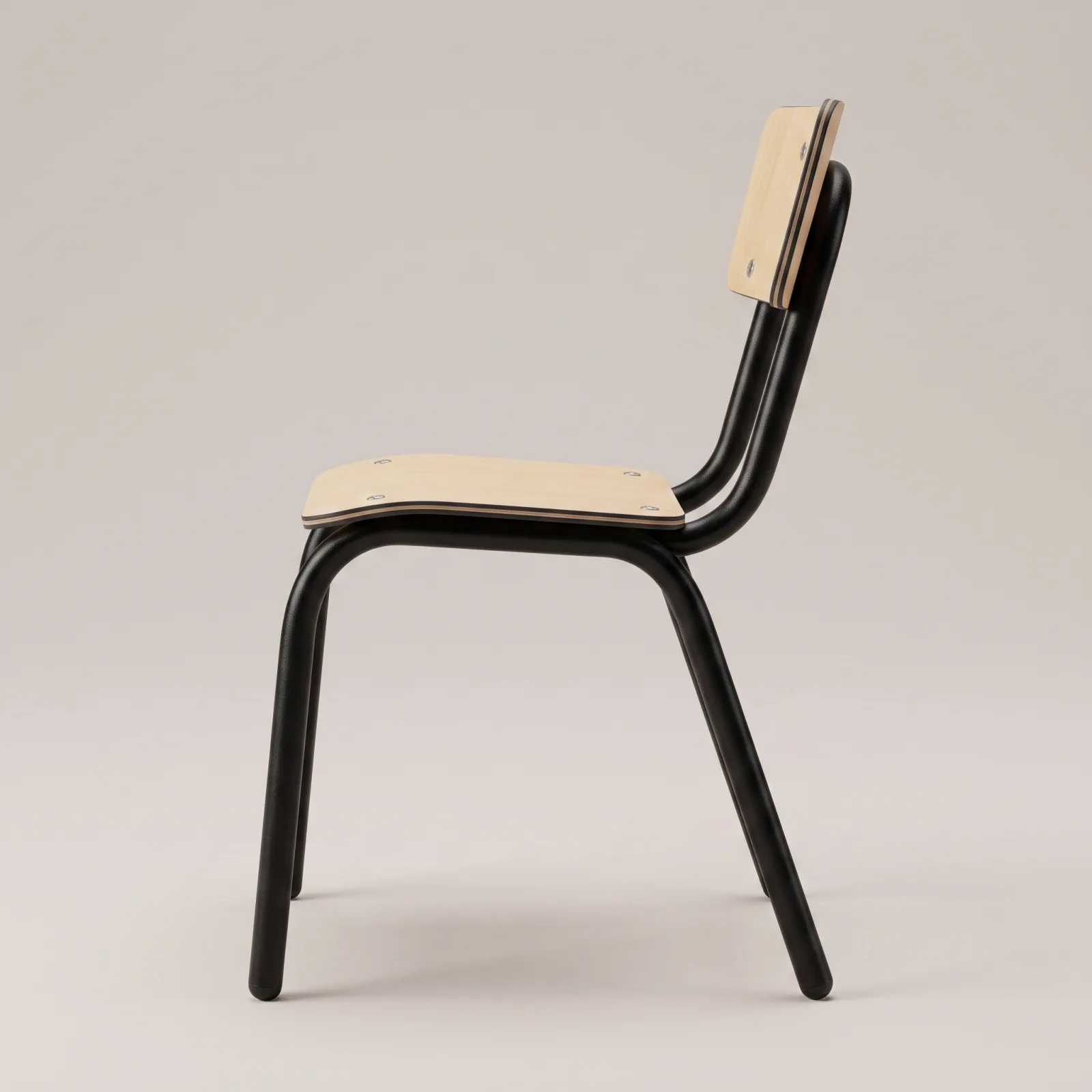 Silla Kinder tradicional, vista lateral
